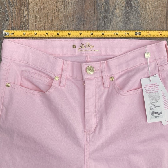 Lilly Pulitzer NWT  29" South Ocean High Rise Skinny Jean Pink Muse Pastel sz 6 - Picture 8 of 11